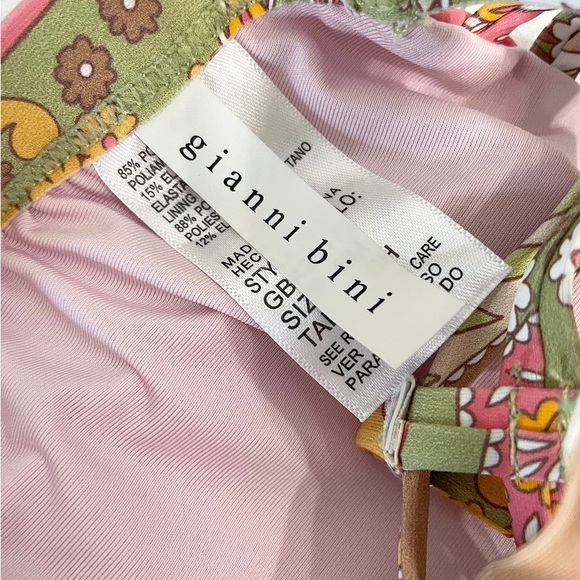 Gianni Bini Floral Bikini Top Womens Small Multicolor Padded Strappy Back - Picture 9 of 9